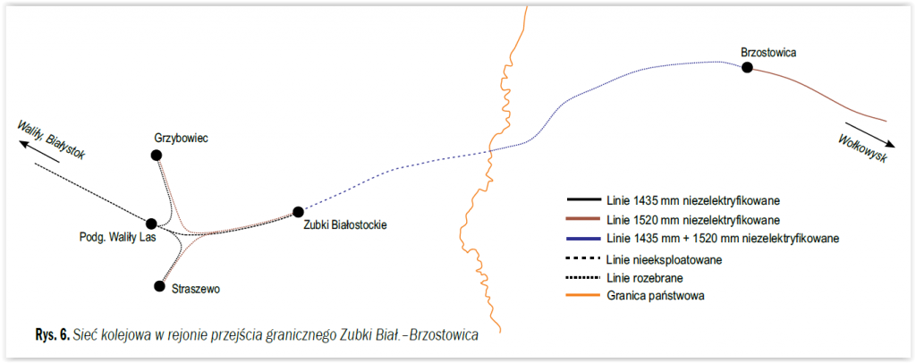 Połączenia kolejowe między Polską i Białorusią. Franciszek Maciążek, Komunikacja kolejowa między Polską a Białorusią, zrzut ekranu, s. 39