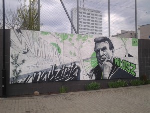 Grafitii przy Centrum im. Ludwika Zamenhofa.